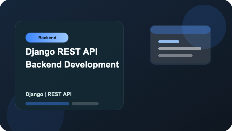 Django REST API Backend Development